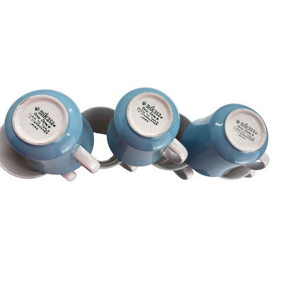 Mikasa Cera Stone MAGGI BLUE & WHITE Coffee MUG CUPS - Picture 11 of 14